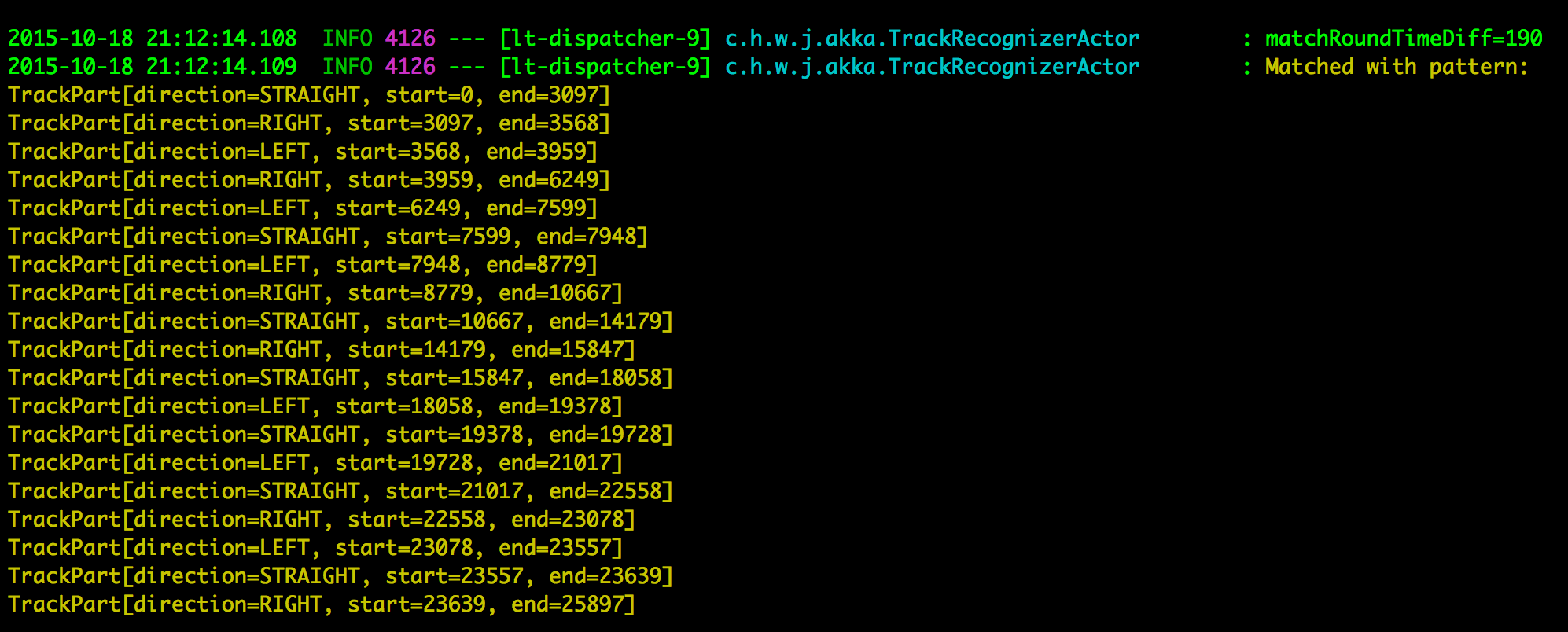 Track Recognizer - Match best pattern